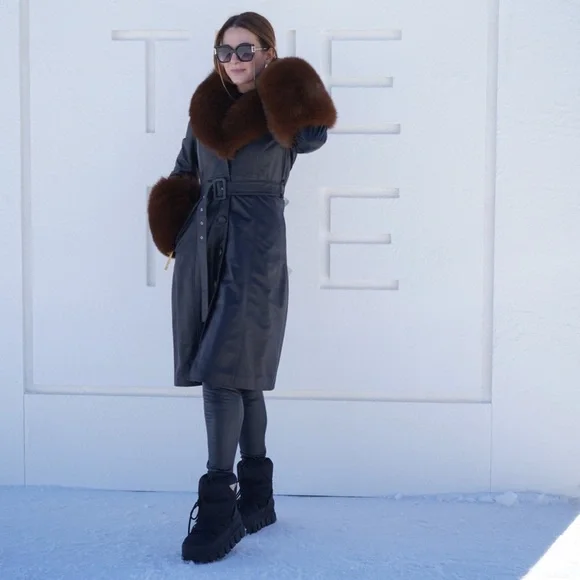 Susanna Chow Jojo Fur Trim Leather Jacket